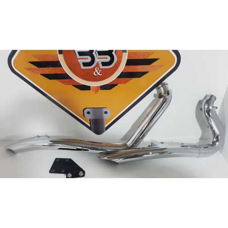Exhaust System Chrome Vance & Hince Big Radius 2-2 Harley Davisdon FAT BOY - FLSTF - 2003 